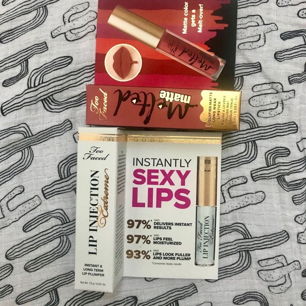 Too Faced Matte Lip Stick & Lip Injection Extreme